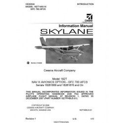 Cessna Skylane 182T NAV III Avionics Option - GFC 700 AFCS Information Manual 2006 - 2007