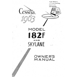 Cessna Model 182F Skylane Owners Manual 1963