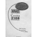 Cessna Model 210B Owners Manual 1962 $6.95