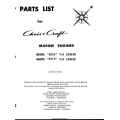 Chris Craft Marine Engines 283F & 327F V-8 Engine Parts List 1964