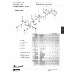 Cleveland Brakes 6 inches External Assembly and Parts List