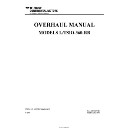 Continental TSIO-360-RB Overhaul Manual X30569A