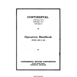 Continental A50, A65 and A75 Series Operators Handbook 1939