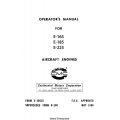 Continental E-165, E-185 and E-225 Aircraft Engine Operator's Manual 1968