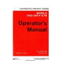 Continental TSIO-360-F and FB Aircraft Engine Operator's Manual 1978 $9.95
