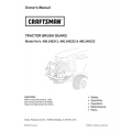 Craftsman Tractor Brush Guard 486.246213, 486.246222 & 486.246232 Owner's Manual 2008