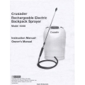 Crusader 5000 Rechargeable Electric Backpack Sprayer Instruction & Owner's Manual