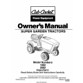 Cub Cadet 1882 & 2082 Super Garden Tractors Owner's Manual
