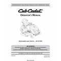Cub Cadet SLTX 1050 Hydrostatic Lawn Tractor Operator's Manual 2008