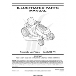 MTD Transmatic Lawn Tractor Models 760 - 779 Parts Manual 2007