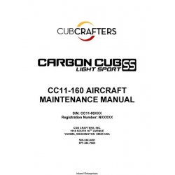 Cub Crafters Carbon Cub Light Sport SS CC11-160 Aircraft Maintenance Manual 2011