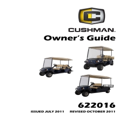 Cushman 48 V Electric Powered Vehicle Owner's Guide 622016