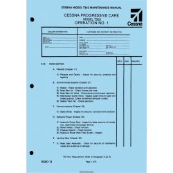 Cessna Progressive Care Model T303 Maintenance Manual D5267-13