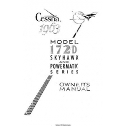 Cessna Model 172D Skyhawk Powermatic Series Owner's Manual 1963