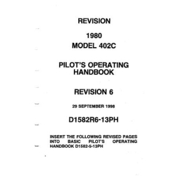 Cessna Model 402C Pilot's Operating Handbook 1980 D1582R6-13PH