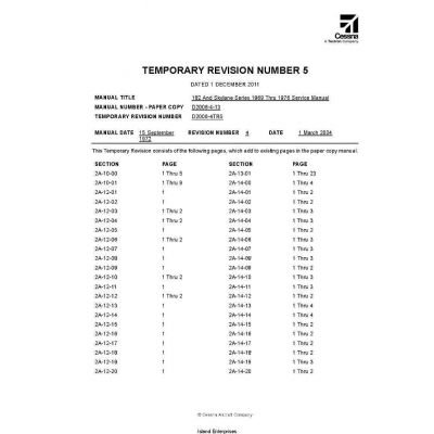 1964 Cessna 182 Service Manual