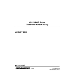 Lycoming O-320-D3G Series Illustrated Parts Catalog PC-203-D3G