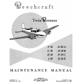 Beechcraft Twin Bonanza F50, G50, H50, J50, D50A, D50B, D50C, D50E Maintenance Manual 50-590111-9A6