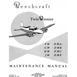 Beechcraft Twin Bonanza F50, G50, H50, J50, D50A, D50B, D50C, D50E Maintenance Manual 50-590111-9A6
