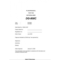 DG-808C Motorglider Flight Manual/POH 2005 - 2007