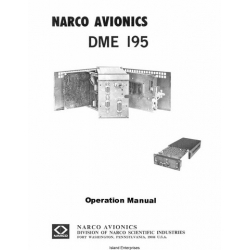Narco DME 195 Operation Manual