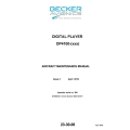 Becker DP4100 Digital Player Aircraft Maintenance Manual