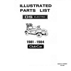 Club Car 1981-1984 DS Electric Illustrated Parts List 1011446