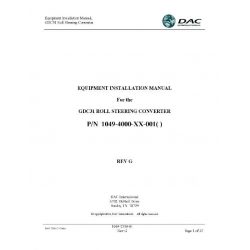 Dac GDC-31 Roll Steering Converter Equipment Installation Manual 1049-2510-01