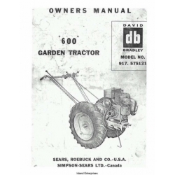 David Bradley 600 Garden Tractor 917.575121 Owners Manual