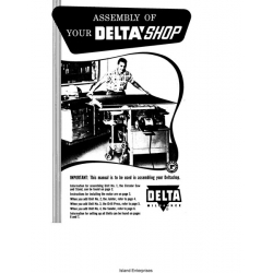 Delta Table Saw Assembly Manual $4.95