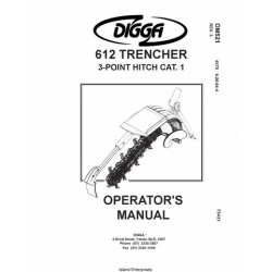 Digga 612 Trencher 3-Point Hitch Cat.1 OM521 Operator's Manual