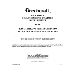 Beechcraft King Air C90 Series and E90 Illustrated Parts Catalog Canadian Multi-Engine Trainer Supplement 90-590012-89