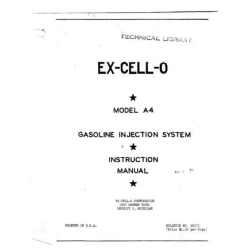 Ex-Cell-O Model A4 Gasoline Injection Systems Instruction Manual