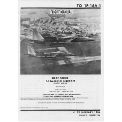 McDonnell Douglas F-15A/B/C/D Eagle USAF Series Aircraft Flight Manual/POH 1984 - 1986