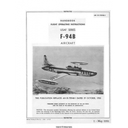 Lockheed F-94B Starfire USAF Series Aircraft Handbook Flight Operating Instructions 1951