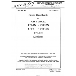 Grumman F7F-1N,2N,3,3N,4N 1947 Pilot's Handbook AN 01-85FA-1