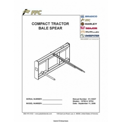 FFC Compact Tractor Bale Spear 10700 & 10704 Owners & Operators Manual 2006
