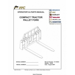 FFC Compact Tractor Pallet Fork 10703 Operator's & Parts Manual 2007