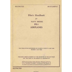 McDonnell FH-1 Phantom Navy Model Airplanes AN 01-245FA-1 Pilot's Handbook 1949