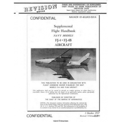North American FJ-4 & FJ-4B Fury Navy Models Aircraft Navaer 01-60JKD-501A Supplemental Flight Handbook