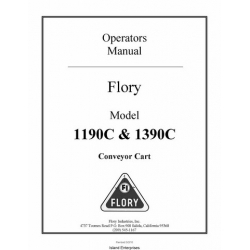 Flory 1190C & 1390C Conveyor Cart Operators Manual 2010