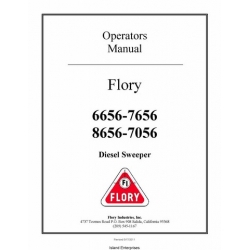 Flory 6656-7656 & 8656-7056 Diesel Sweeper Operators Manual 2011