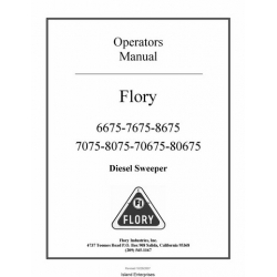 Flory 75 Series Diesel Sweeper Operators Manual 2007
