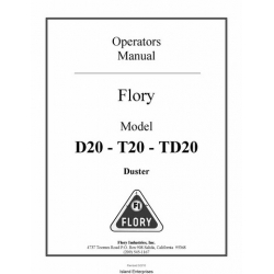 Flory D20 - T20 - TD20 Duster Operators Manual 2010