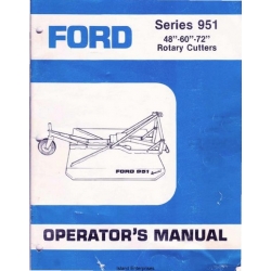 Ford Series 951 48"- 60"- 72" Rotary Cutters Owner's and Operator's Manual