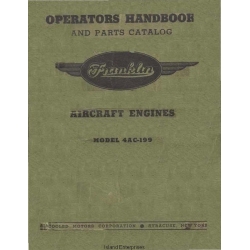 Franklin 4AC-199 Aircraft Engines Operators Handbook & Parts Catalog