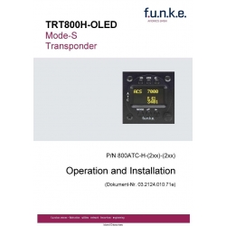 Funke TRT800H-OLED Mode-S Transponder Operation and Installation Manual