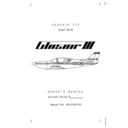 Glasair III Model SH-3R Owner's Manual PN 633-0130-101