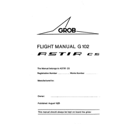 Grob G102 Flight Manual Astir CS