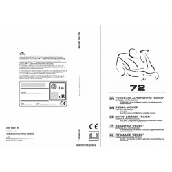 GGP Italy 72 Riding Mower Instructions Manual